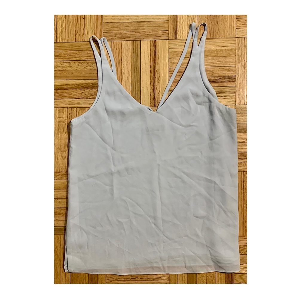 Topshop | pale blue double strap tank top